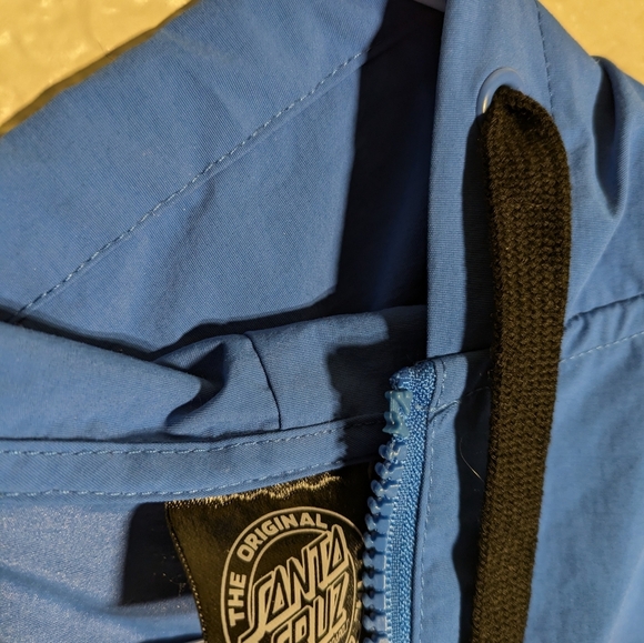 Santa Cruz Blue and Black Windbreaker Size Small - Picture 7 of 8